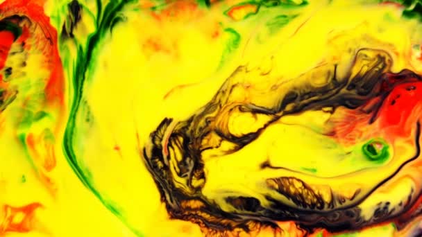 Abstraktní Umění Inkoust Barva Šíření Výbuchu Pozadí — Stock video