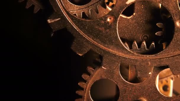 Abstract Grunge Industrial Clock Gears — Stock Video