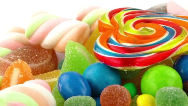 Candy Sweet Jelly Lolly Sugar Dessert — Stock Video