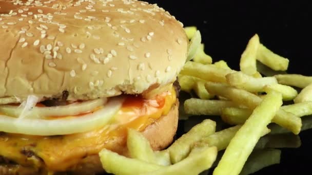 Video Výtečném Hamburger — Stock video