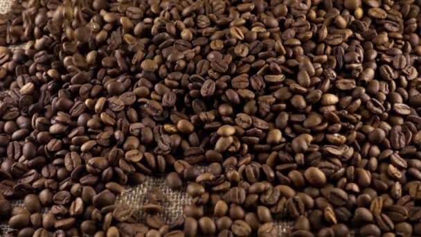 Heart Shapes Roasted Coffee — Stock Video