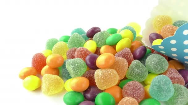 Bonbons Sucrés Gelée Bonbon Sucette Collation Mixte — Video