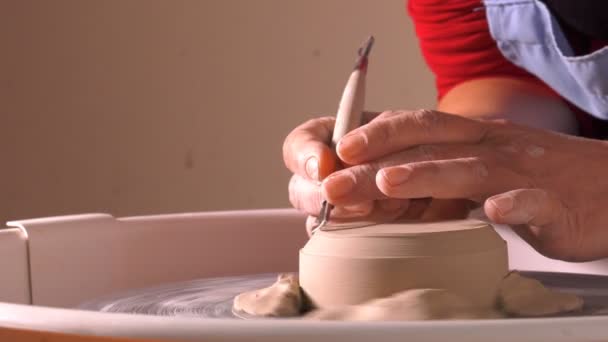盆陶装饰艺术技能研讨会 — 图库视频影像