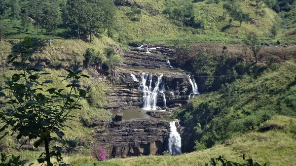 Pequena Cachoeira Encontrada Visita Selva — Fotografia de Stock