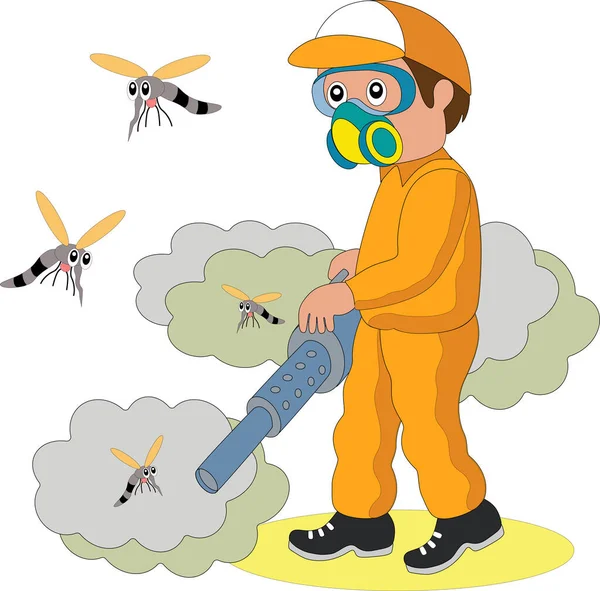 Illustrations Disinfectants Fogging Kill Insect — Stock Vector