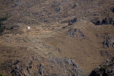 Beyaz Dağlar 'daki (Lefka Ori) kilise / kilise Chania kasabası, Girit Adası, Yunanistan