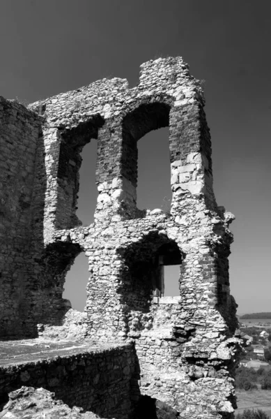 Ruinele Castelului Din Ogrodzieniec Polonia Cracovia Czestochowa Upland Muntele Jurasic — Fotografie, imagine de stoc