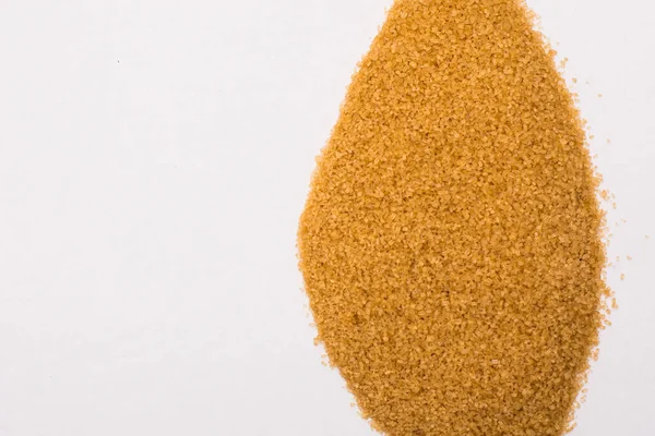 Close Brown Sugar White Background — Stock Photo, Image