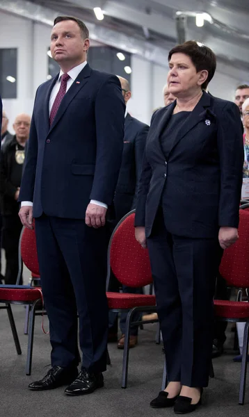 Czestochowa Polonia Octubre 2018 Beata Szydlo Viceprimer Ministro Polonia Artur — Foto de Stock