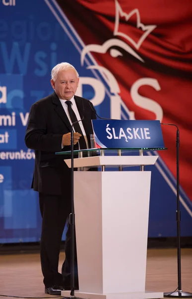 Katowice Polonia Octubre 2018 Jaroslaw Kaczynski Durante Convención Del Partido — Foto de Stock