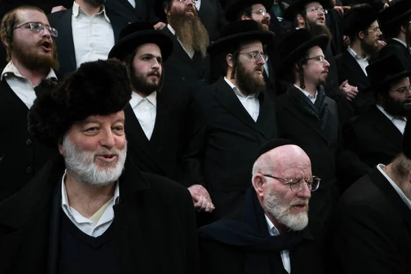 Lelow Pologne Février 2020 Des Juifs Orthodoxes Hassidiques Célèbrent Pendant — Photo