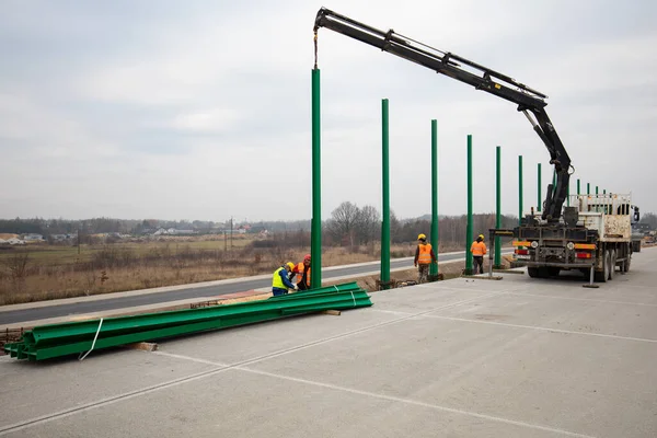 Silésia Polônia Novembro 2019 Caminhão Com Hds Canteiro Obras Uma Imagem De Stock