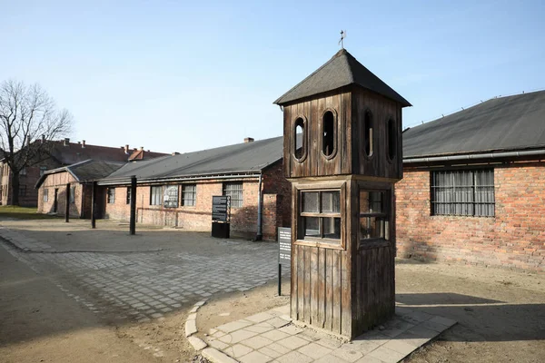 Аушвиц Освенцим Польша Января 2020 Года Стенд Котором Эсэсовцы Ответственные — стоковое фото