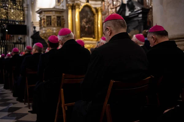 Czestochowa Polonya Jasna Gora Manastırı Kasım 2019 Kilisedeki Ayin Sırasında — Stok fotoğraf