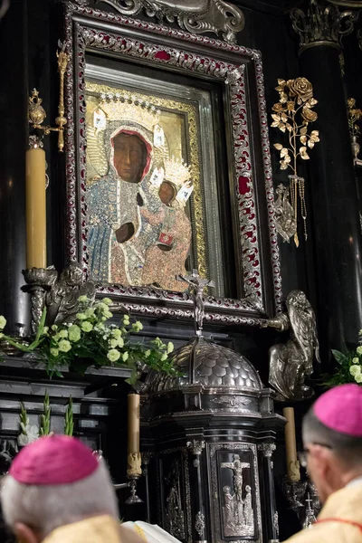 Czestochowa Poland January 2020 Jasna Gora Monastery Wonderful Image Black — Stock Photo, Image