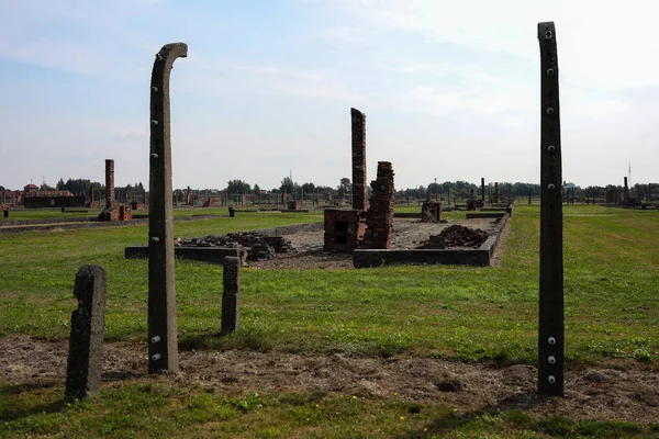 Auschwitz Oswiecim Polonia Agosto 2019 Auschwitz Birkenau Campo Sterminio Nazista — Foto Stock