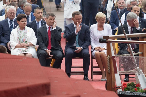 Czestochowa Polonia Agosto 2017 Presidente Polonia Andrzej Duda Con Agata — Foto de Stock