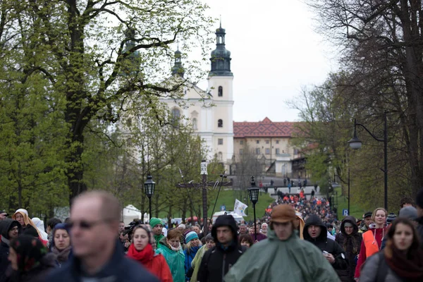 Kalwaria Zebrzydowska Poland April 2017 Celebrations Paschal Triduum Washing Legs — Stock Photo, Image