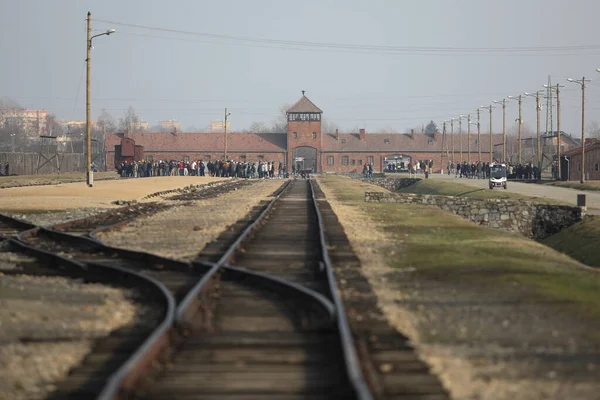 Auschwitz Birkenau Polonia Junio 2019 Día Nacional Del Recuerdo Tren —  Fotos de Stock