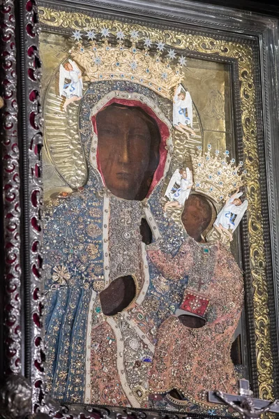 Czestochowa Polonia Enero 2020 Monasterio Jasna Gora Maravillosa Imagen Virgen — Foto de Stock