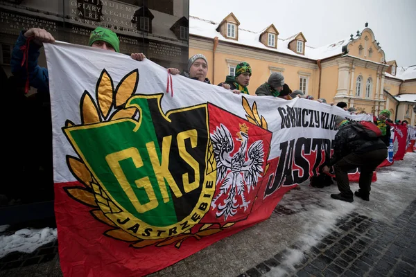 Czestochowa Poland January 2019 11Th Pilgrimage Football Fans Jasna Gora — Stock Photo, Image