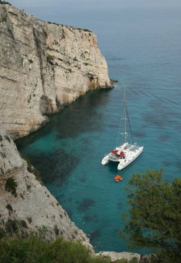 Zakynthos Adası Yunanistan: Deniz kenarında yaz.