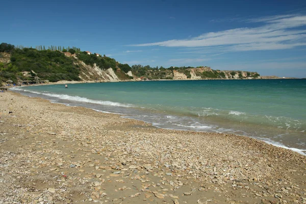 Piaszczyste Plaże Zakynthos Zakintos Grecka Wyspa Morzu Jońskim Zachód Peloponezu — Zdjęcie stockowe