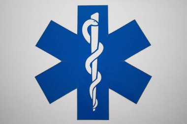 Czestochowa, Polonya - 3 Nisan 2020: Asclepius 'un sembolü, Sağlık Hizmetleri işareti