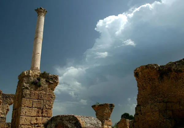 Ερείπια Των Λουτρών Του Antoninus Λουτρά Της Καρχηδόνας Καρχηδόνα Τυνησία — Φωτογραφία Αρχείου