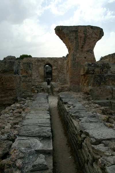 Ερείπια Των Λουτρών Του Antoninus Λουτρά Της Καρχηδόνας Καρχηδόνα Τυνησία — Φωτογραφία Αρχείου