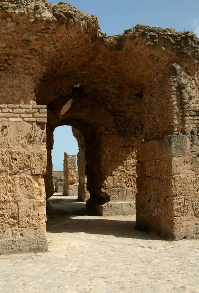 Ερείπια Των Λουτρών Του Antoninus Λουτρά Της Καρχηδόνας Καρχηδόνα Τυνησία — Φωτογραφία Αρχείου