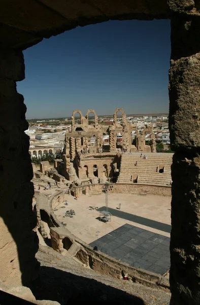Руины Амфитеатра Эль Джем — стоковое фото