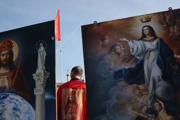 Czestochowa Polônia Março 2019 Encontro Mosteiro Jasna Gora Dos Cavaleiros — Fotografia de Stock