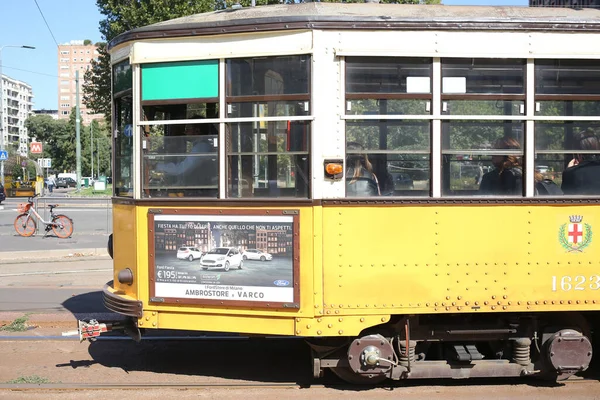 Milan Italie Lombardie Septembre 2019 Tramways Milan Atm Class 1500 — Photo