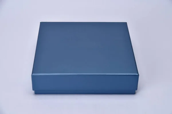 Kék Vékony Ajándék Bevásárló Doboz — Stock Fotó