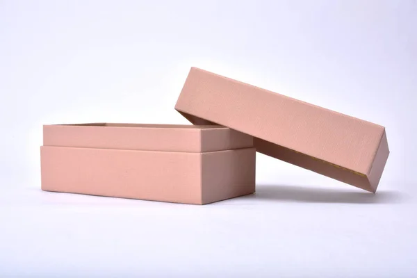 Розовый Подарок Покупок Очков Коробка Продукта — стоковое фото