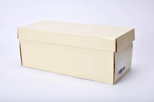 Białe Pudełko Zakupy — Zdjęcie stockowe