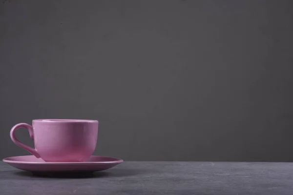 Pink Empty Cup Coffee — Stock Photo, Image