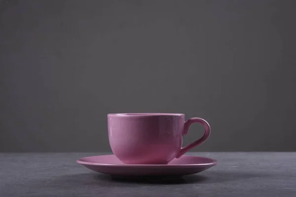 Różowy Pusty Filiżanka Kawy — Zdjęcie stockowe