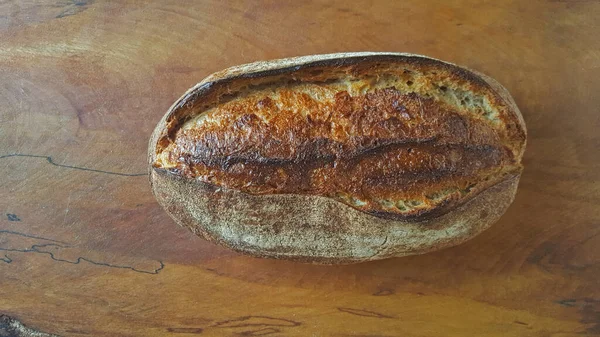 Pão Saudável Feito Mão Sourdough — Fotografia de Stock