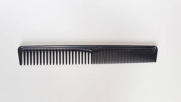 Black Plastic Styling Barber Comb — Stock Photo, Image