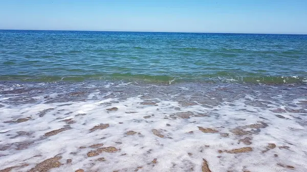 Océan Mer Vague Sur Plage Sable — Photo