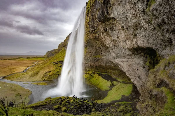 Высокий Водопад Исландии — стоковое фото