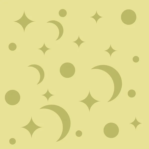 Background Stars Moon Yellow Background Packaging Background Advertising Backing Children — Stock Vector