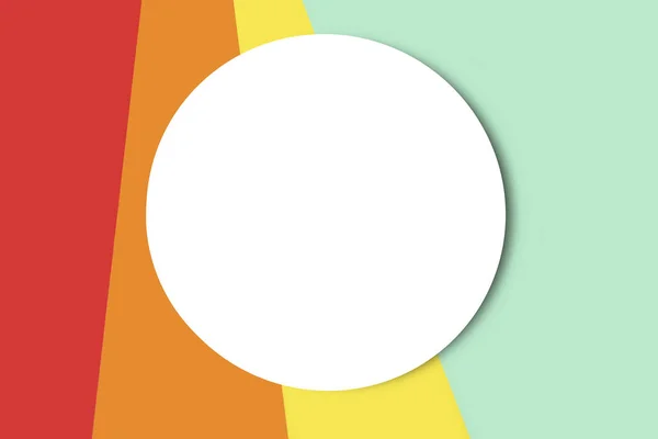 Sfondo Geometrico Multicolore Con Posto Rotondo Isolato Testo Disegno — Foto Stock