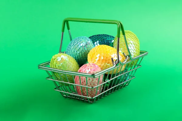 Huevos Pascua Brillantes Coloridos Con Lentejas Colores Vívidos Grupo Huevos — Foto de Stock