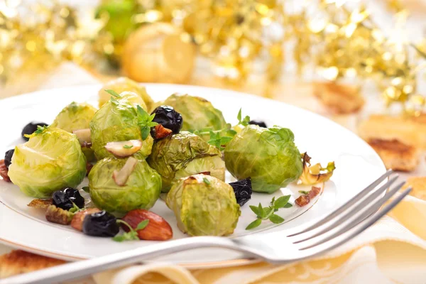 Baked Brussels sprouts. — Stock Photo, Image