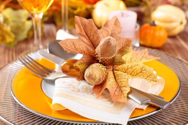Thanksgiving diner decoratie. — Stockfoto