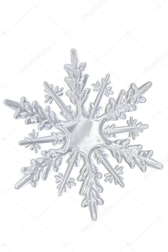 Winter transparent snowflake.