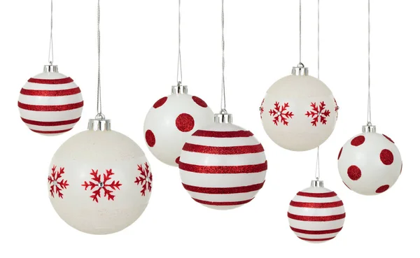 Bolas blancas de Navidad . —  Fotos de Stock